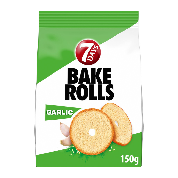 7 days bake rolls met knoflook, 160 gr 7 days bake rolls met knoflook, 160 gr