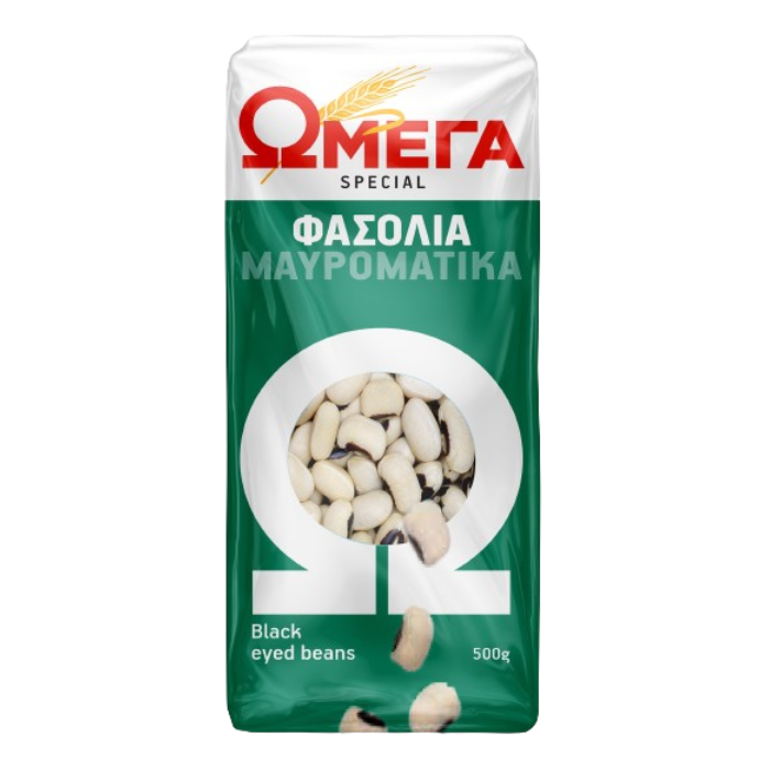 Omega zwarte oog bonen, 500 gr Omega zwarte oog bonen, 500 gr