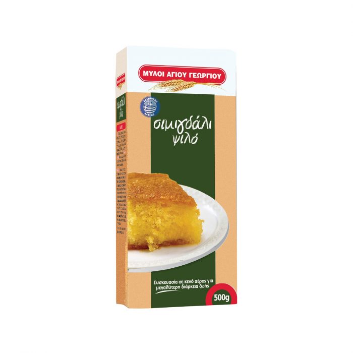 Agios Georgios simigdali fijn (semolina 100%), 500 gr Agios Georgios simigdali fijn (semolina 100%), 500 gr