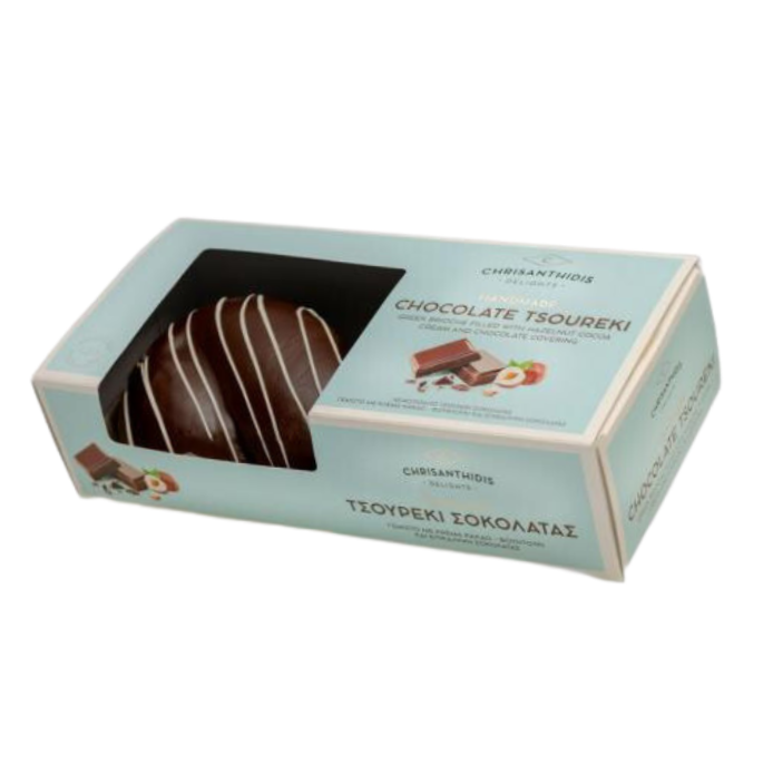 Chrisantides tsoureki met chocolade, 500 gr Chrisantides tsoureki met chocolade, 500 gr