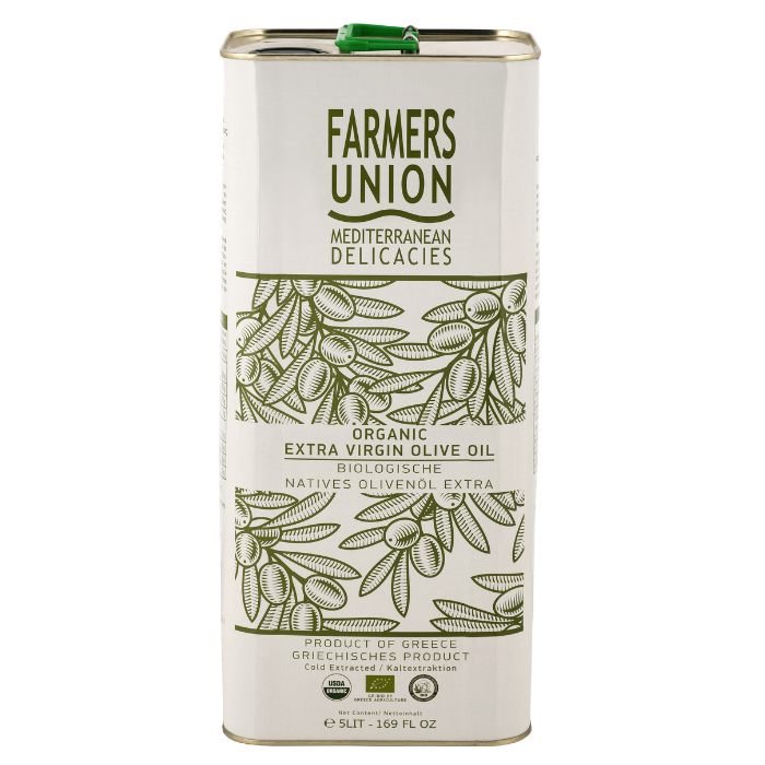 Farmers Union extra virgin biologische olijfolie, 5 liter Farmers Union extra virgin biologische olijfolie, 5 liter