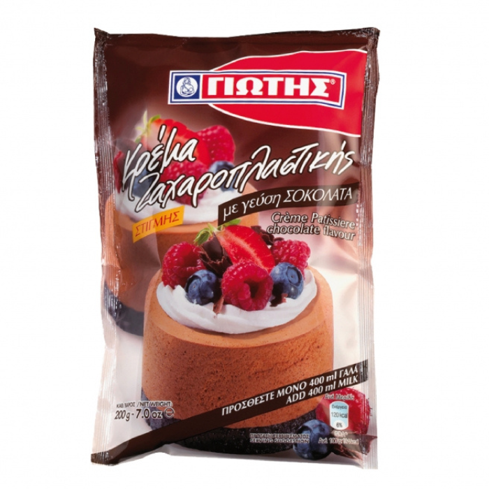 Jotis banketbakkersroom met chocolade, 200 gr Jotis banketbakkersroom met chocolade, 200 gr