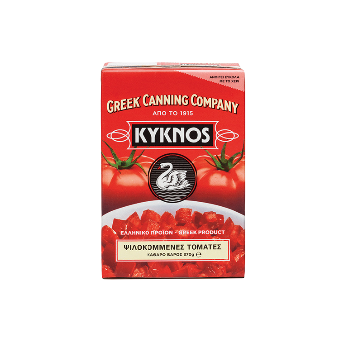 Kyknos tomatenblokjes, 370 gr Kyknos tomatenblokjes, 370 gr