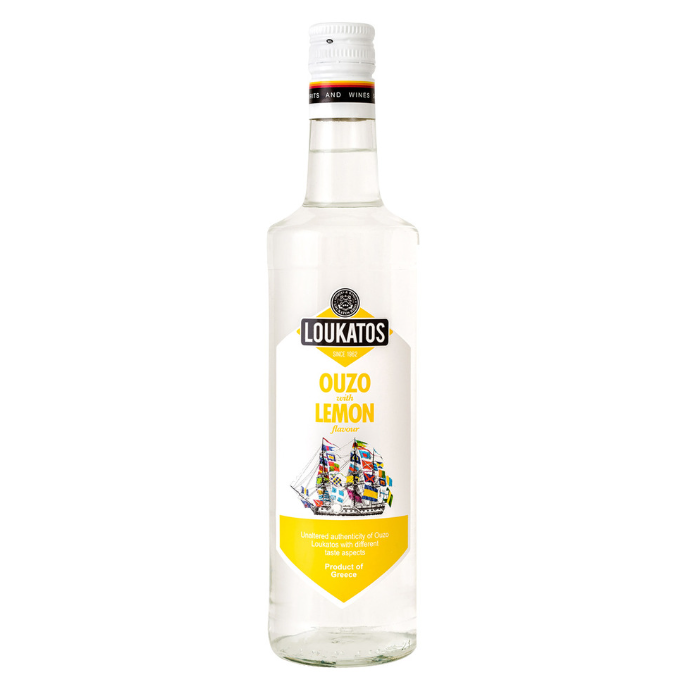 Loukatos ouzo met citroen, 500 ml Loukatos ouzo met citroen, 500 ml