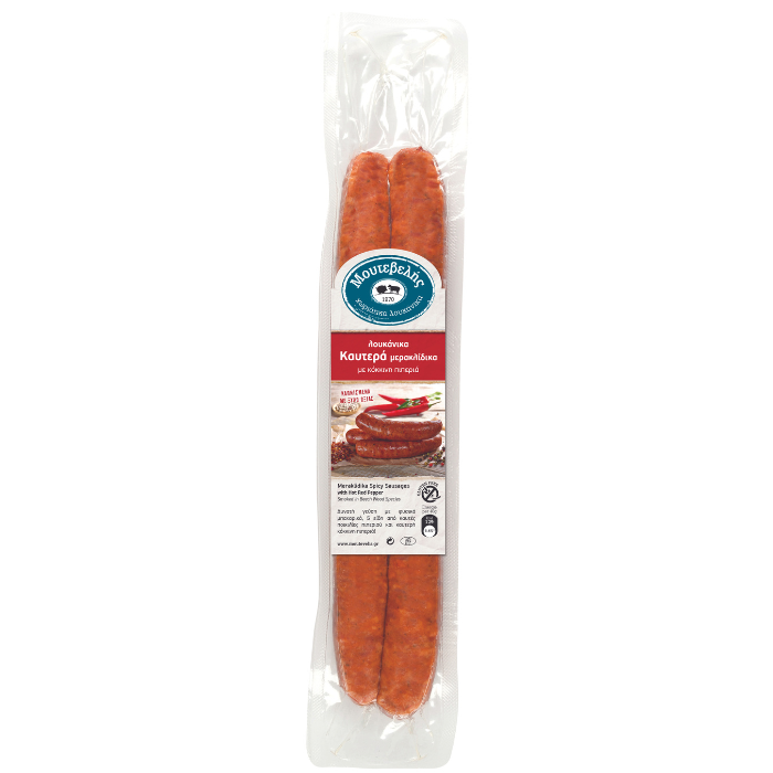 Moutevelis Kalamata worst pikant (Meraklidika), 400 gr Moutevelis Kalamata worst pikant (Meraklidika), 400 gr