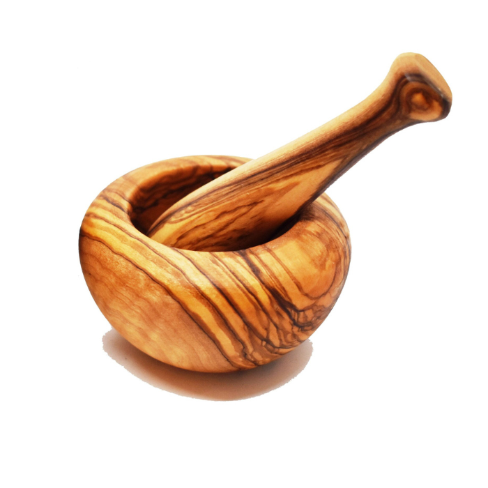 Olijfboomhout – vijzel – 8 cm Olijfboomhout - vijzel - 8 cm