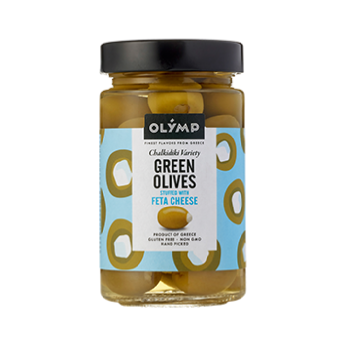 Olymp groene olijven met feta, 170 gr Olymp groene olijven met feta, 170 gr