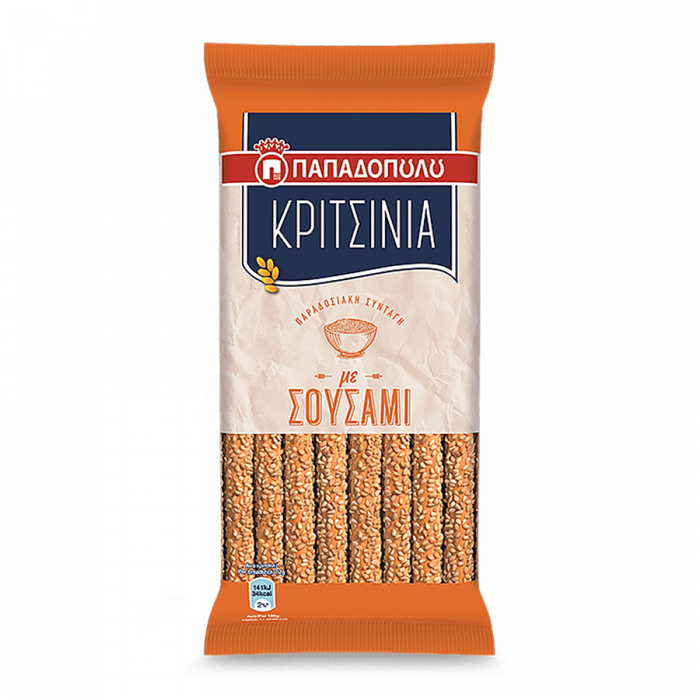 Papadopoulou broodstengel met sesam, 130 gr Papadopoulou broodstengel met sesam, 130 gr