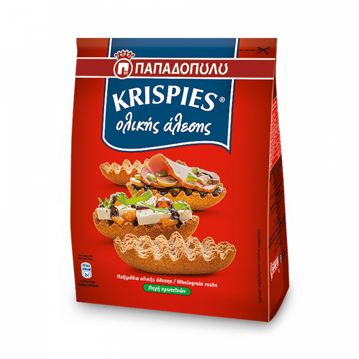 Papadopoulou Krispies volkoren toastjes, 200 gr Papadopoulou Krispies volkoren toastjes, 200 gr