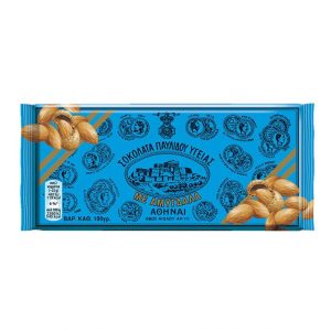 Pavlidis pure chocolade met amandel, 100 gr