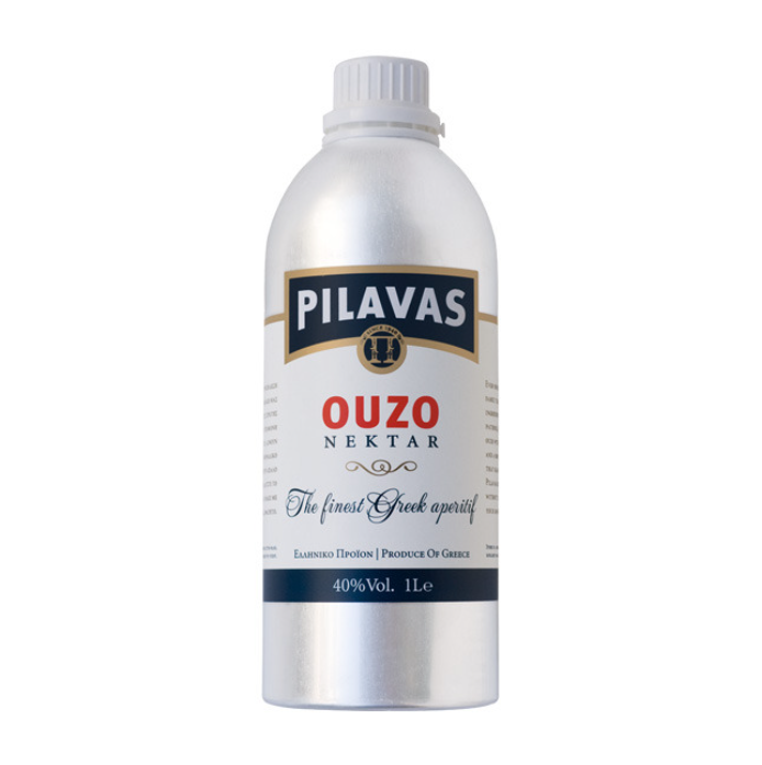 Pilavas ouzo aluminium, 1 liter Pilavas ouzo aluminium, 1 liter
