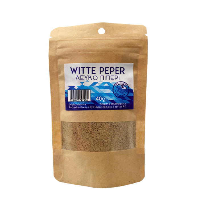 Thalassa witte peper gemalen, 40 gr Thalassa witte peper gemalen, 40 gr