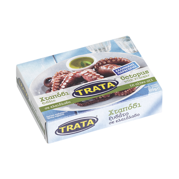 Trata octopus in olijfolie, 100 gr Trata octopus in olijfolie, 100 gr