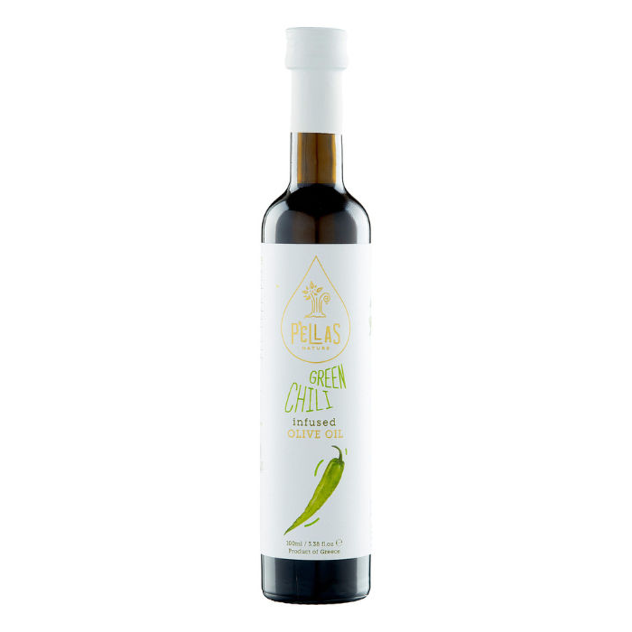 Pellas olijfolie met groene chili, 250 ml Pellas olijfolie met groene chili, 250 ml