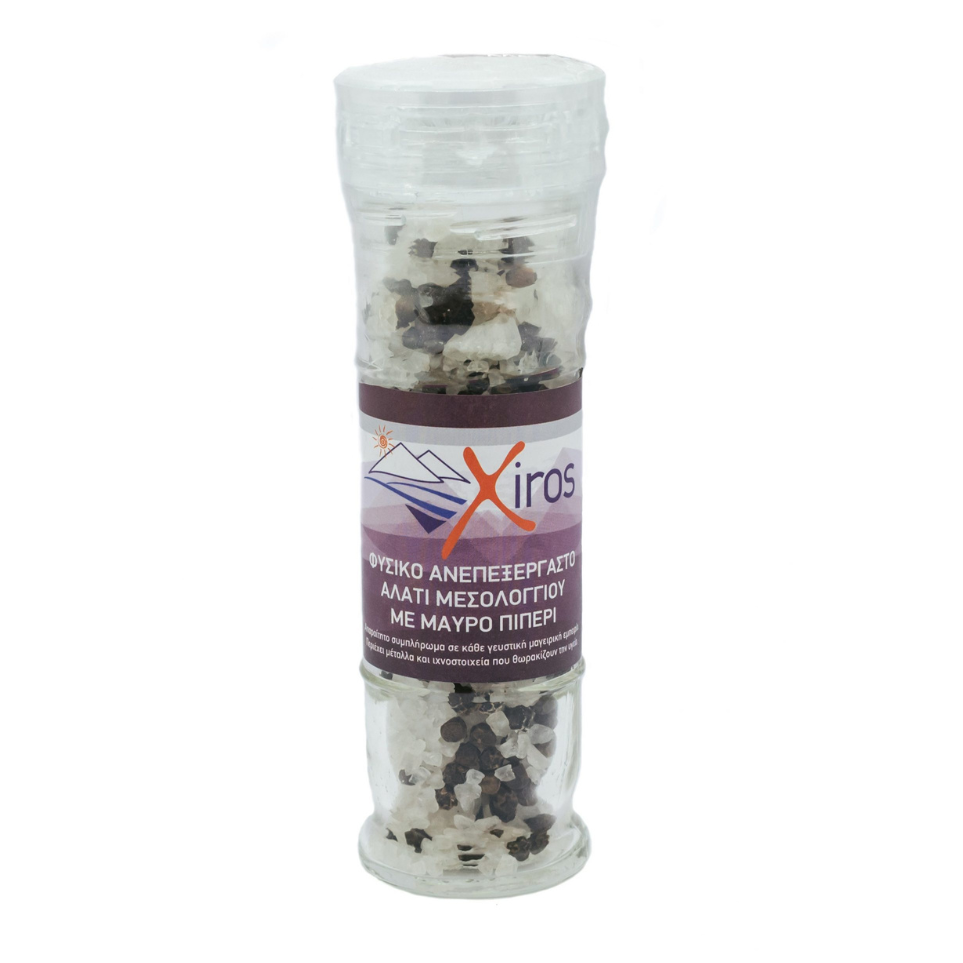 Xiros Mesologgiou zout - peper mix, 85 gr Xiros Mesologgiou zout - peper mix, 85 gr