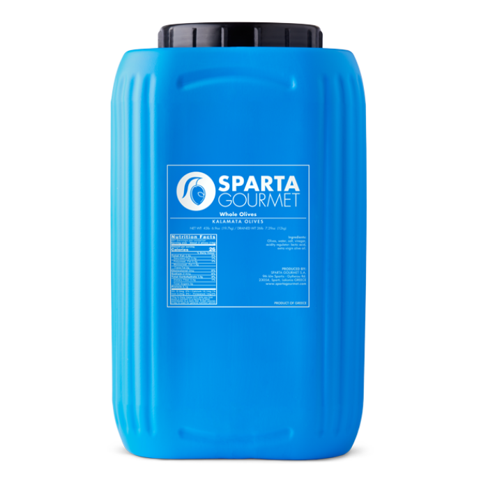 Sparta Gourmet Kalamta olijven met pit, 12 kg Sparta Gourmet Kalamta olijven met pit, 12 kg