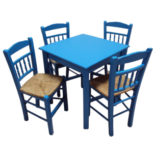 Traditionele Griekse tafel - blauw