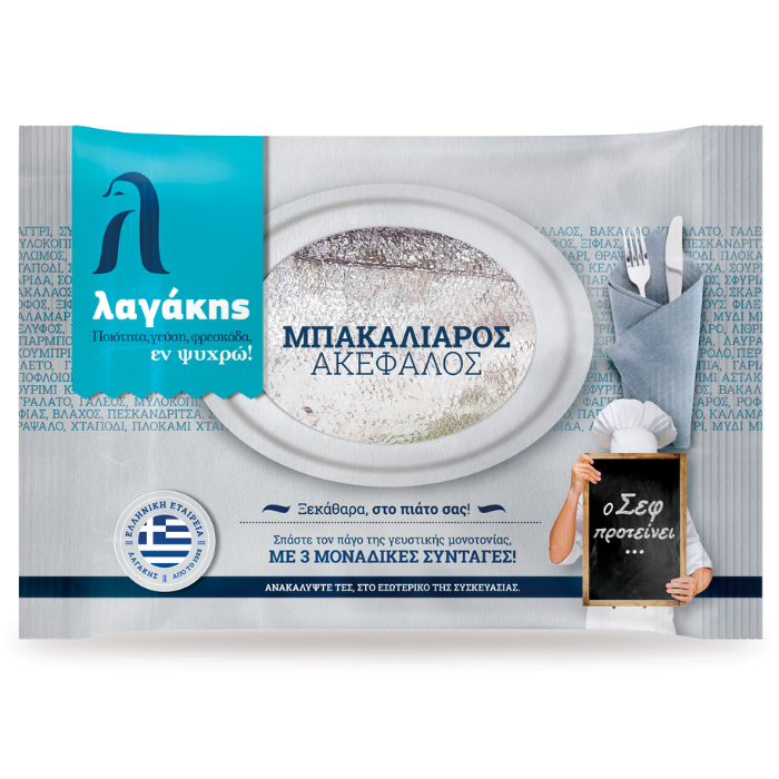 Lagakis bakaliaros zonder kop